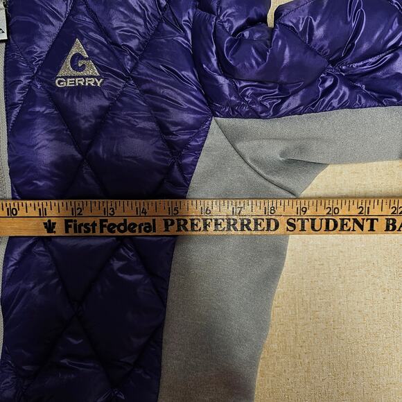 Gerry Fillpower Hooded Quilted Puffer Jacket Girls L 14/16  Purple Gorpcore - Picture 6 of 7